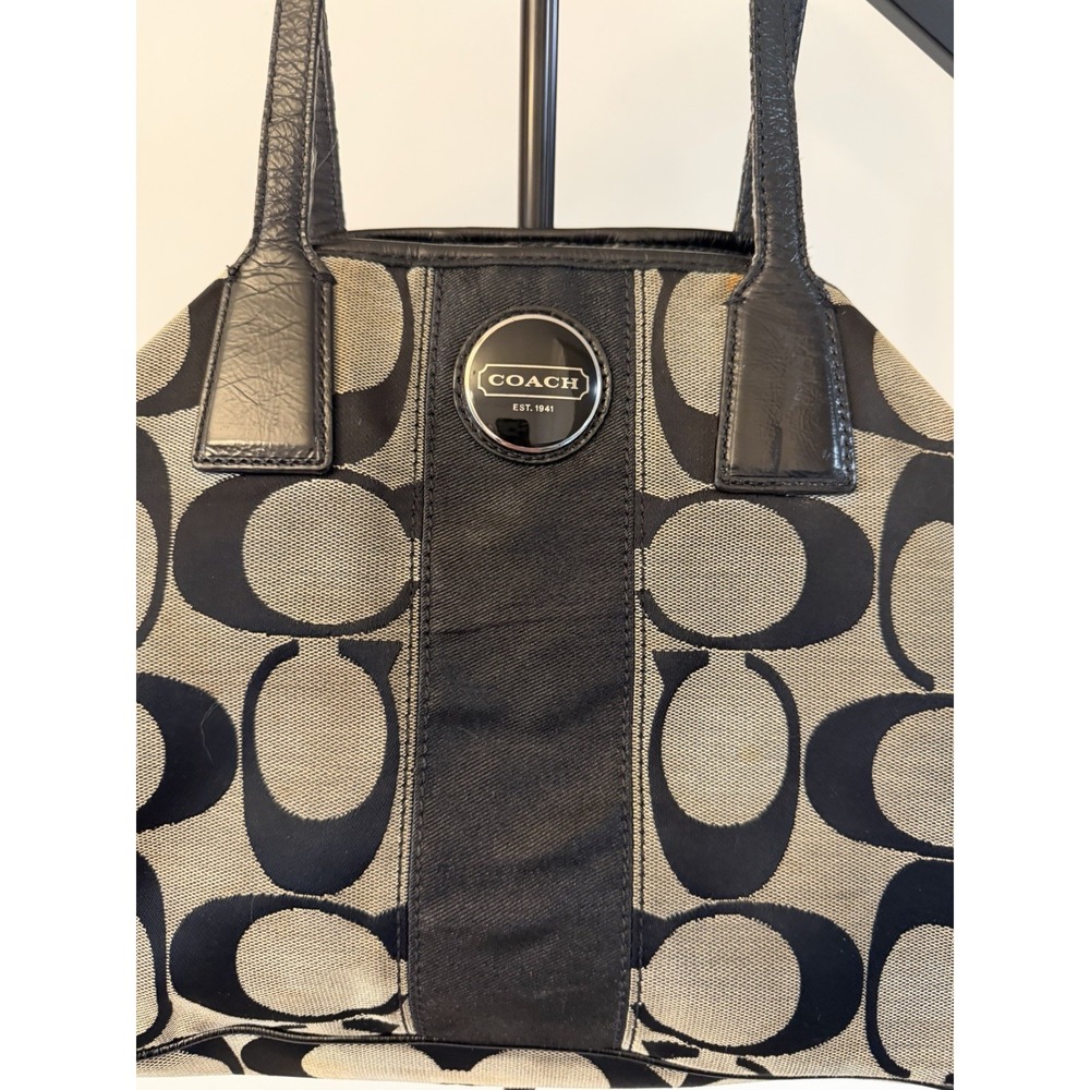 Coach Signature Kiss Lock Center Satchel Bag E1093-F13533 - Picture 3 of 16